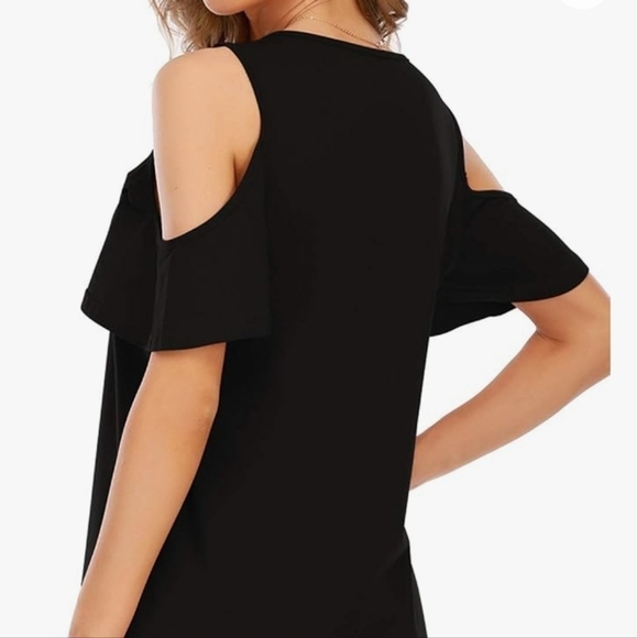 Thalia Sodi Cold Shoulder Valck Loose Fit Top - Picture 1 of 9